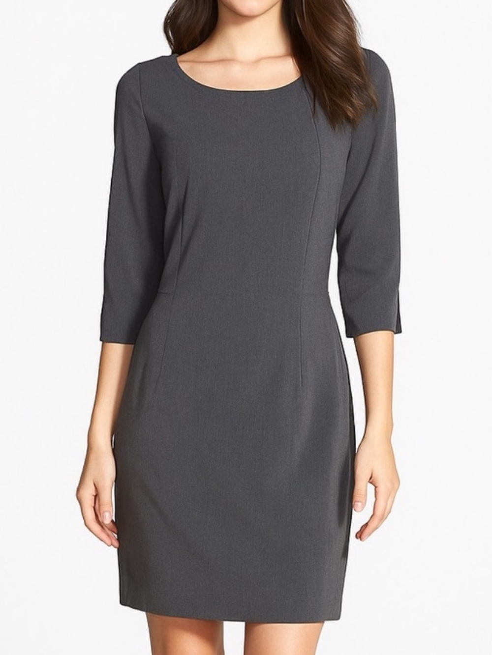 Covington NWT gray sheath dress knee length size 8